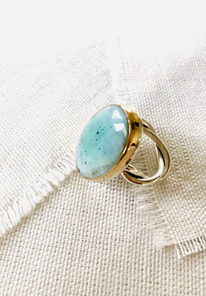Peruvian Blue Opal Ring