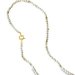 Elegant Pearl Necklace with Gold Accents