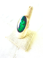 Azurite & Malachite Ring 14kt Gold & Sterling Silver