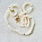 Elegant Pearl Necklace with 14Kt Gold Accents