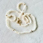 Elegant Pearl Necklace with 14Kt Gold Accents