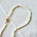 Elegant Pearl Necklace with 14Kt Gold Accents