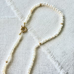 Elegant Pearl Necklace with 14Kt Gold Accents