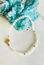 Yellow Gold Beaded Bracelet with Pearls