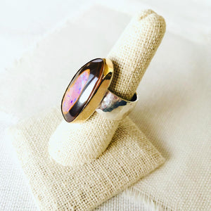 Australian Yowah Opal Ring