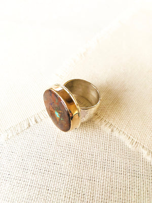 Australian Yowah Nut Opal Ring