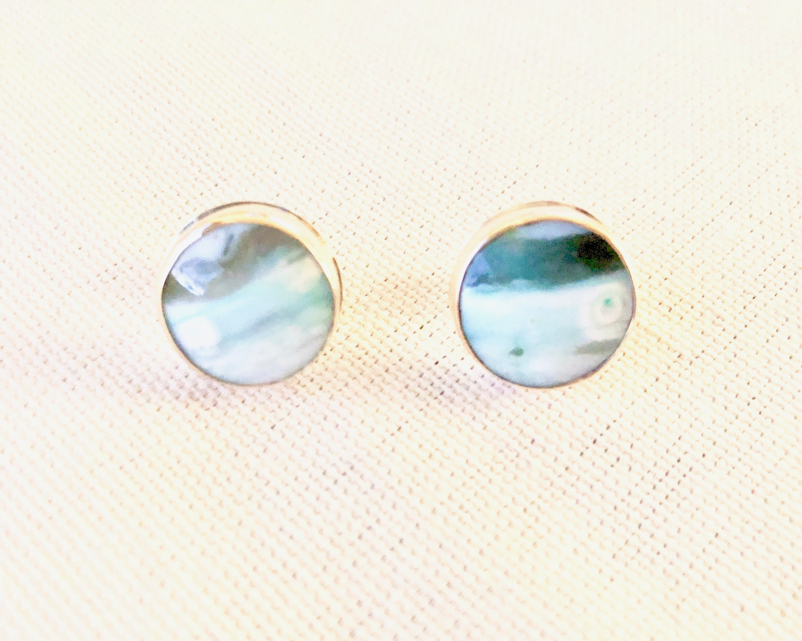 Can you see the ocean and glaciers in these beautiful one of a kind blue opalized fossilized Indonesian wood earrings?  