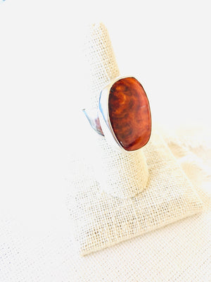 Orange Spiny Oyster Shell Ring