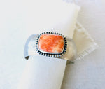 Orange Spiny Oyster Shell Cuff Bracelet