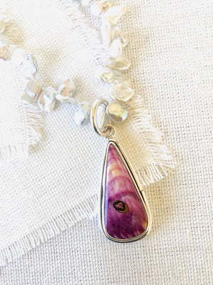 Purple Spiny Oyster Shell Pendant