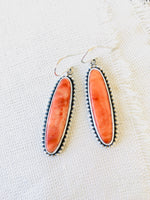 Orange Spiny Oyster Shell Earrings