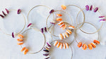 Orange Spiny Oyster Shell Bangle Bracelet