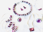 Purple Spiny Oyster Shell Bar Necklace on Pearls
