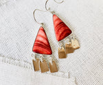 Red Spiny Oyster Shell Earrings