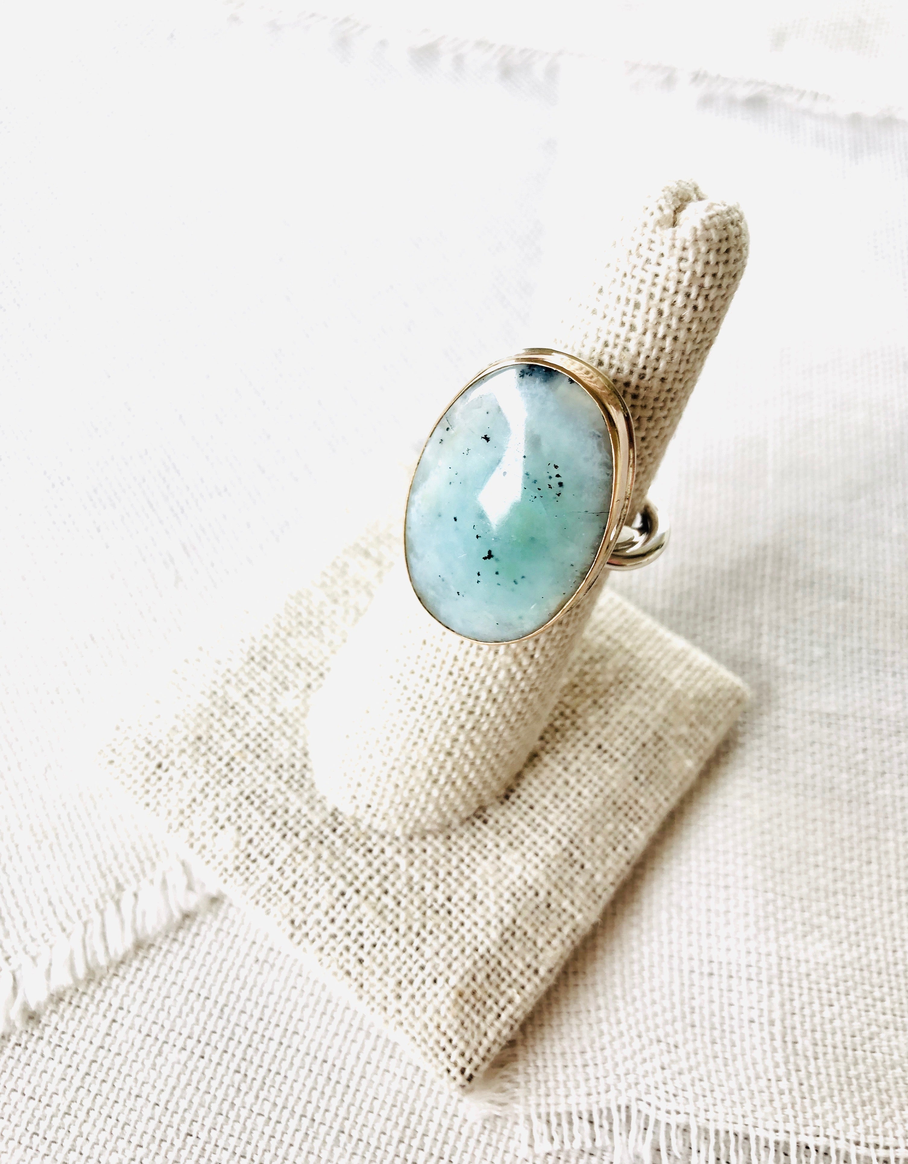Peruvian Blue Opal Ring