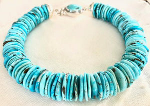 Turquoise Collar Necklace, Turquoise Statement Necklace