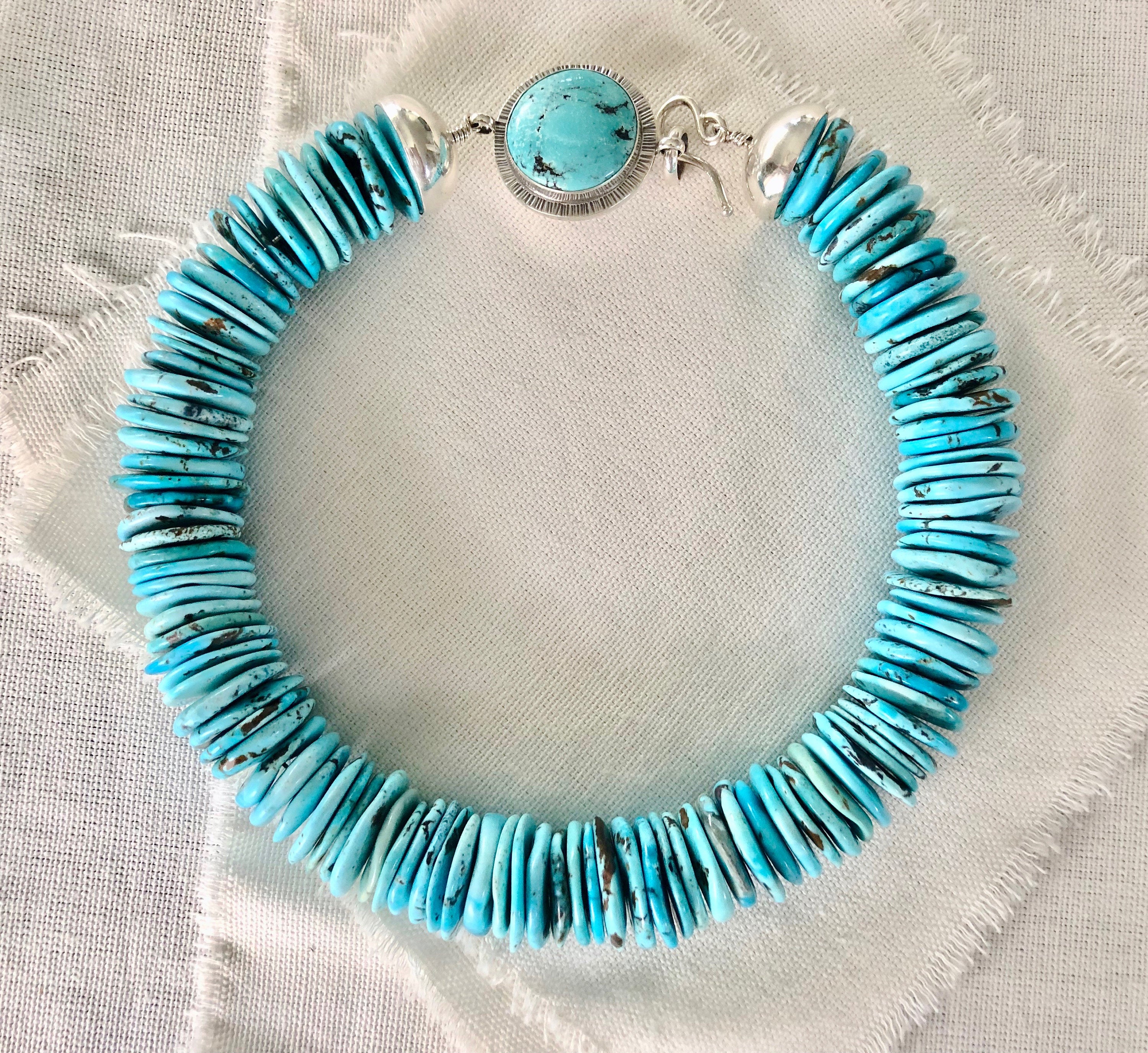 Turquoise Collar Necklace, Turquoise Statement Necklace